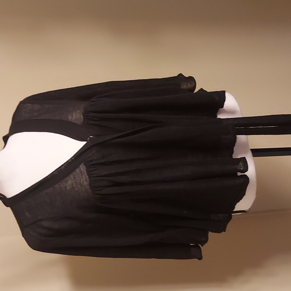 Elegant Black Women's Cape Styled Cardigan